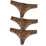 3Pcs Sexy G String & Thongs Women's Set Panties Solid Female Underwear Mid-Rise Silky Ladies Briefs Comfort Seamless