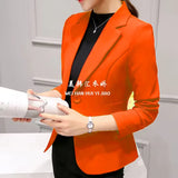 Zingj Spring And Autumn New Professional Joker Suit Long Sleeve Korean Version Temperament Slim Show Thin Suit Jacket Female Short