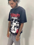 Street Printed Large T-Shirt Gothic 2025 Graphics T-Shirt Y2k Blouse Armed Gothic Men's Short Sleeves 211-1-Outfit