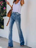 Zingj The Monkey Elastic Wide Leg Horn Jeans Woman 211-0-Outfit