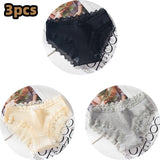 new thread cotton Japanese bow women's underwear solid color breathable waist size girls briefs plus