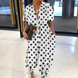 Leopard Print Retro Short-sleeved Button Casual