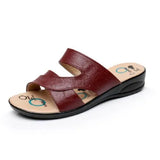 Women Slipper Shoes Genuine Leather Slide Shoes Ladies Outside Flip Flops Women Sandals Women Summer Shoes Big