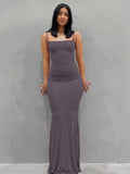 Strap Backless Long Maxi Dresses Party Club Vacation Outfits for Women Sexy Casual Summer Dress 2022 Wholesale