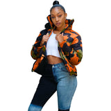 Women's New Men And Women Can Wear Color Camouflage Printing Bread Clothing Cotton-Padded Jacket-Outfit