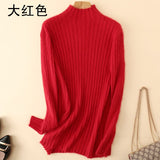 100% Mink Cashmere Knitted Pullover Women's Sweater Jumper Super Warm Female Soft Elasticity Slim Sweater Full