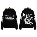 High Street Ins Minority Retro Print Letters Loose Hooded Sweaters For Men And Women In Autumn And
