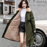 In 2024, Cotton Jacket Women Long Over The Knee Korean Version Loose Plus Velvet And Thick Trench Coat Pie To Overcome The Overalls Student Coat Winter-Outfit