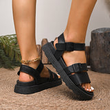 Women 2025 Summer New Leisure Korean Version Of Belt Buckle Sports Beach Thick-Sed Loose Cake Sandals