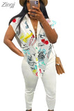 Pieces Set Sexy Summer Autumn Fashion Women Set 2023 Female Tops Floral Print Sleeveless Shirt And Elastic Waist Pants