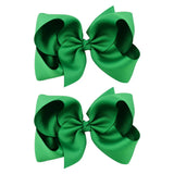 6'' Solid Color Grosgrain Ribbon Bows Hair Clips For Cute Girls Large Handmade Hairpins Barrettes Kids Hair