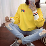 Women O-Neck Kawaii Harajuku Printed Long Sleeve Christmas Gifts Womens Korean Ulzzang Sweatshirt All-match Thicker