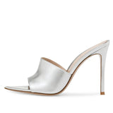 Spring Style Ladies' Pointed High-Heeled Muller Slippers Large-Size
