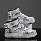 Men Sports Shoes High-top Graffiti SkateBoard Shoes Platform Sneakers Man Waterproof Men's Walking Shoes Zapatos