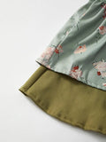 Floral Print Ruffle Mini Skirt- Outfit