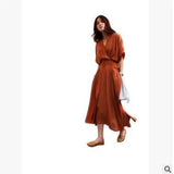 Zingj New South Korean Chic Receive V Collar Trend Royal Sister Fashion Sexy Loose Waist Loose Elegant