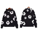 Trendy Sports Shirt Hip-Hop Wood Cotton Printing Suit High Street Loose Hooded Sweater Casual
