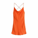 Summer Slip Dress Women 2023 Tie Dye Satin Short Woman Dresses Strappy Sexy Backless Strap Mini Dress Club Party