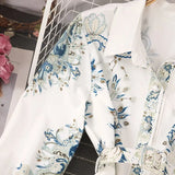 2021 Spring Women New Print Blouses Maxi Dres Chic Streetwear Long dress Robe Long Sleeve Single Breasted A-line