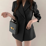 Suit Long Autumn 2025 New Korean Version Of The Trendy Relaxed Students Casual Long-Sleeved New Suit Jacket