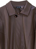Spring Autumn Oversized Retro Black Brown Leather Jacket Women Zipper Long Sleeve Loose Casual Cool Korean Clothes