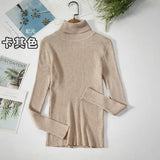 Basic Turtleneck Women Sweaters Autumn Winter Thick Warm Pullover Slim Tops Ribbed Knitted Sweater Jumper Soft Pull