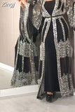 Women's Dress Yellow Sprinkled Gold Sequin Dress Elegant Slim Ladies Fashion Gauze Long Sleeve Dresses Tail Hem