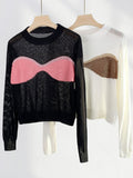 Zingj Design Sense Contrast Color Sweater Female Early Spring New Pure Desire Wind Wipe Chest Soft Sister Jacket Sweet