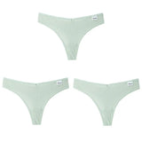 3Pcs/Lot V Waist Cotton G-String Thong Panties String Underwear Women Briefs Sexy Lingerie Pants Low-Rise Ladies