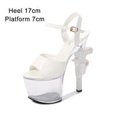 Stripper Shoes Pole Dance High Heels Sexy Women Shoes Transparent Sandals Women Wedding Dress 2020 Pistol Heel Female
