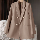 And Autumn Small Suit Jacket Women 2025 New Korean Version Of Loose Leisure Net Red Coffee-Color Suit Women's