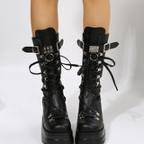 And Martin Boots 2025 Autumn And Winter 2025 New Large-Size Punk Style Handsome Mid-Sleest