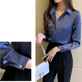 Women's Shirt Long Sleeve Fashion Woman Blouse 2023 Solid Top Female Shirts and Blouse Basic Ladies Tops OL Women