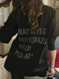 Hot Diamond Large-Size T-Shirt Station Wearing Five-Sleeved Top Tide Brand Loose