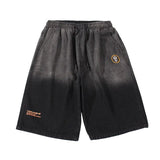 Women's Denim Shorts Fashion Loose Gradient Jean Shorts Streetwear Wide Leg Five-Point Pants Basic Summer