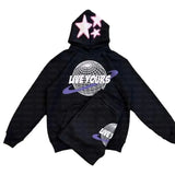 Hip-Hop Street Letter Printed Hoodie Y2K Fashion Pullover Sweater