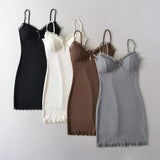Zingj Trendy Girls' Sexy Buttocks Skirt, Breast Cushion, Lace Edge Splicing Sling Dress, Slim And Bottomed