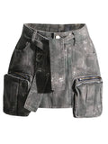 Trend A-Line Denim Skirt Autumn 2025 New Tail Splicing Pocket Design Tooling Pear-Shaped Women's