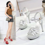 Zingj One Word With Sandal Female 2023 New Summer Fashion 13CM Joker Web Celebrity Sexy High Heels Thin