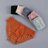 Women Sexy Lace Underwear Ruffle Panties Japanese Lolita Style Transparent Seersucker Lingerie Hollow Out Briefs