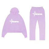 High Street Tide Card Letter Printed Sweaters Set For Men And Women Hip Hop Street Loose Hooded