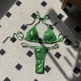 2024 New Sexy Bright Pearl T-Dip Bikini Swimsuit