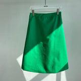 2021 New Women's PU Leather Skirt Solid High Waist A-line Skirts Casual Fashion Elegant Leather faldas