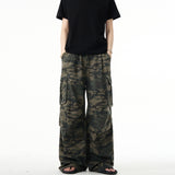 Camouflage Trousers Men And Women Fall 2025 New Loose Leisure Multi-Pocket Water Wash