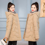 2021 Winter Women Jacket Long Hooded Cotton Padded Female Coat High Quality Warm Basic Outwear Parkas Women