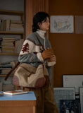 Reindeer Print Knitted Cardigan- Outfit