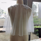 Soft Tulle Wedding Cape Shoulder Appliques Bridal Bolero Jacket Lace Women Formal Wear