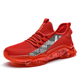 Men Sneakers Breathable Mesh Running Shoes Men Graffiti Sports Shoes Fashion No-slip Walking Jogging Shoes
