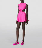 Fashion French Dress Women 2025 Spring New Temperament Flowers Splicing Sexy Style High-End Short