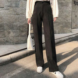 Pants Women Winter Warm Casual Lady Straight Pants High Waist Plus Size S~3XL Wide Leg Female Pantalon Woman